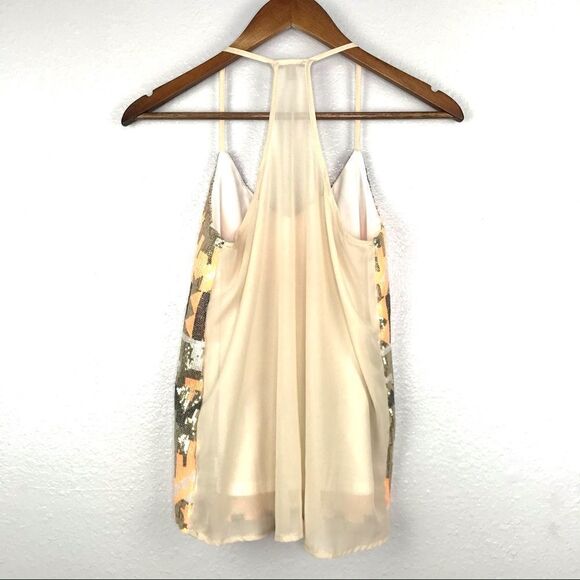 Charlotte Russe Sequin Racerback Tank Top - Picture 3 of 7